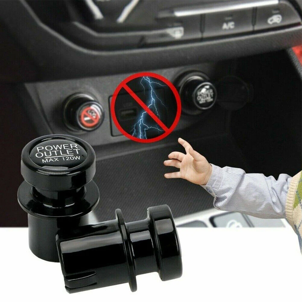 

Brand New Outlet Cover Lighter Set\\\\kit Universal Useful Accessories Black Cap Socket Cigare Lighter Dustproof