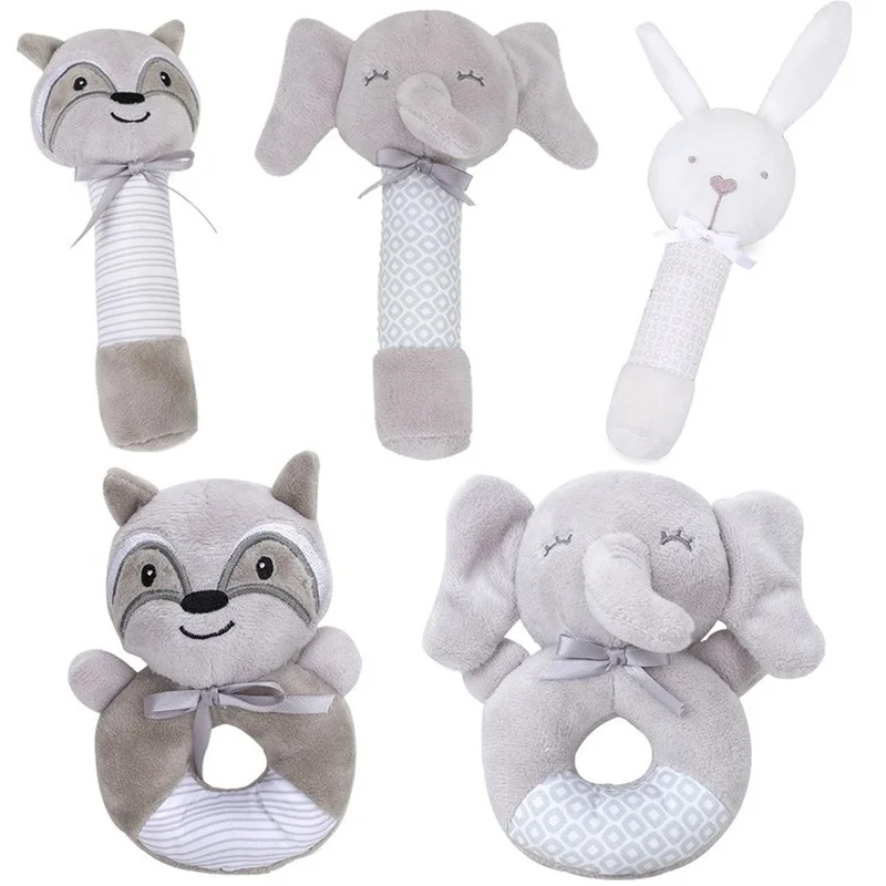 

Мобильные погремушки для малышей, детские игрушки для кровати, подвесные игрушки для новорожденных, мягкий ручной звонок, музыкальные мобильные погремушки с животными, Подарочный держатель для соски