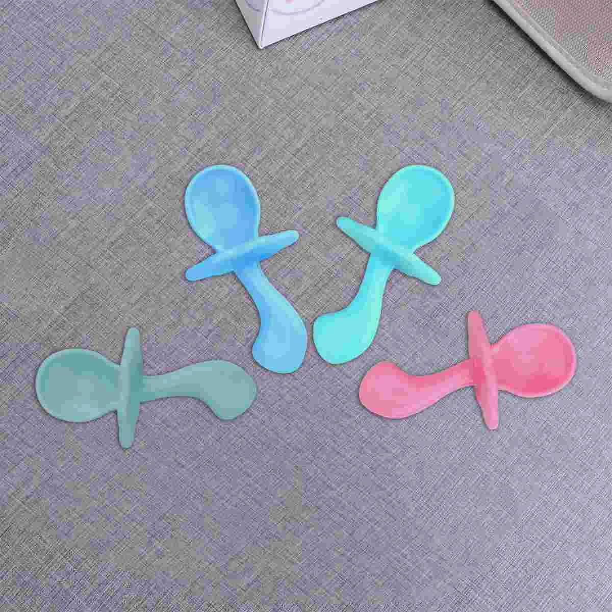 

4 набора Ложка Вилка детская тренировочная ложка посуда для малышей экологически чистые Новорожденные