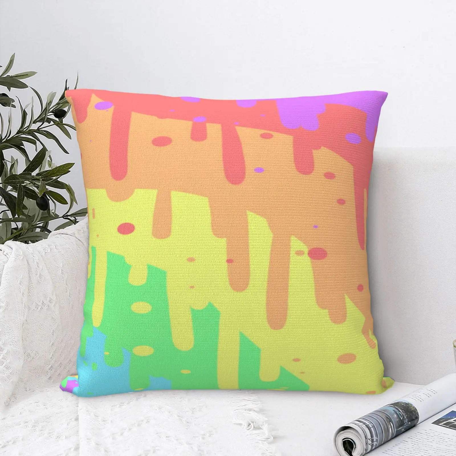 

Retro Rainbow Colors 6 Pillow Case Big Size Pillows Pillowcases Pillow Covers Decorative Of Sofa Decorative Living Room Luxury