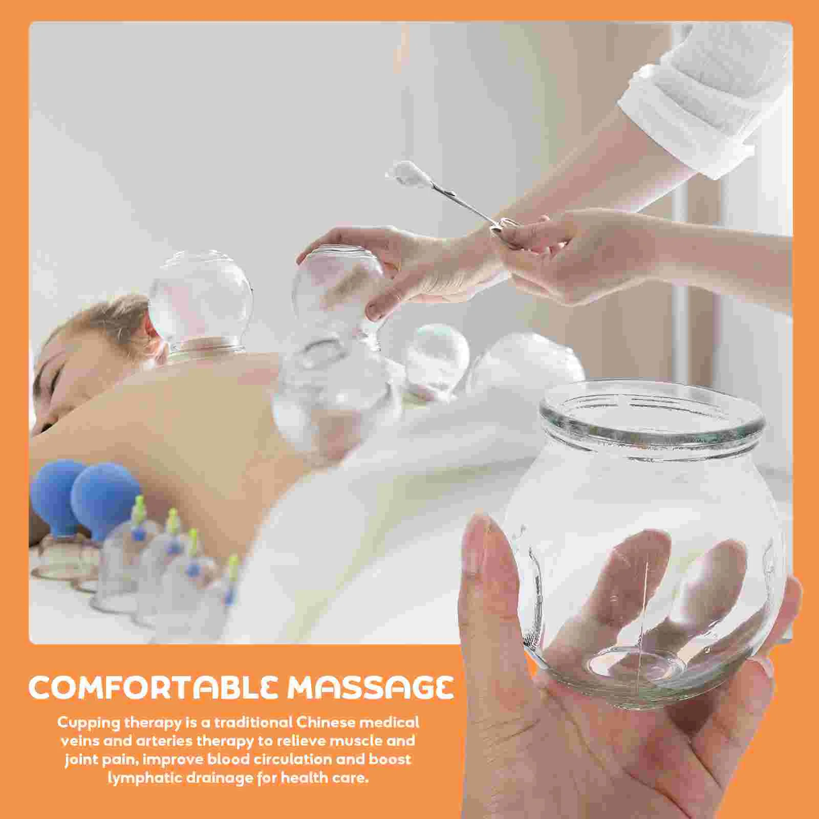 5 шт. банки легко чистящийся стеклянный массажер практичный комплект