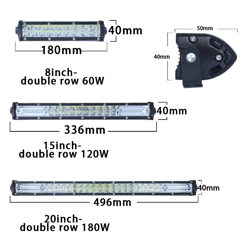 Ультратонкий двухрядный рабочий фонарь Philips 10 20 30 дюймов с комбинированным лучом