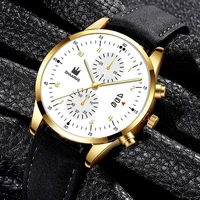 famous brand casual mens clock fashion business calendar roman round leather dial mens quartz wrist watch relogio masculino