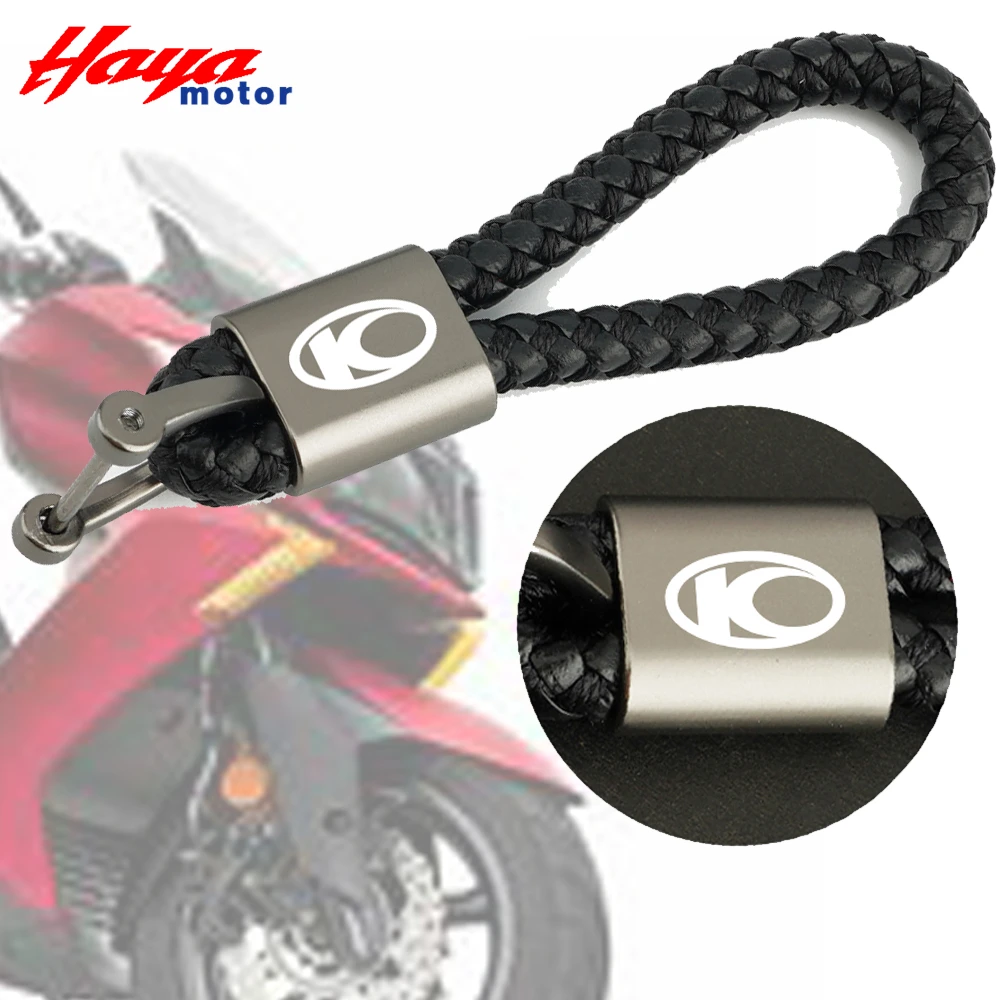 

2022 New For KYMCO AK550 XCITING 250 300 350 400 400S 500 DownTown 125 300i Motorcycle Braided Rope Keyring Metal Keychain