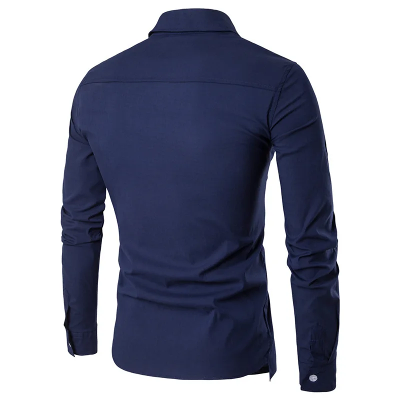 Fake Two Piece Shirt For Men 2022 New Arrival Spring Autumn Male Shirt Top Formal Wear Fashion Korean Style Hot Sale S29