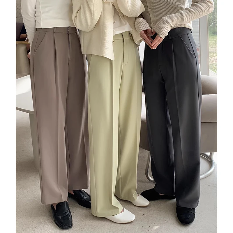 Новые популярные яркие цвета с высокой талией тонкие широкие прямые