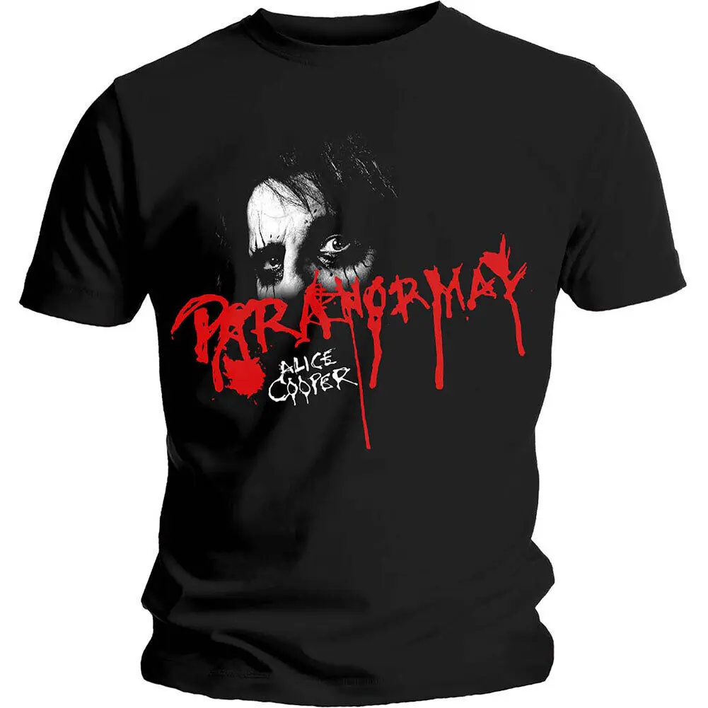 Мужская футболка приталенного кроя Alice Cooper Paranormal Eyes маленькая черная