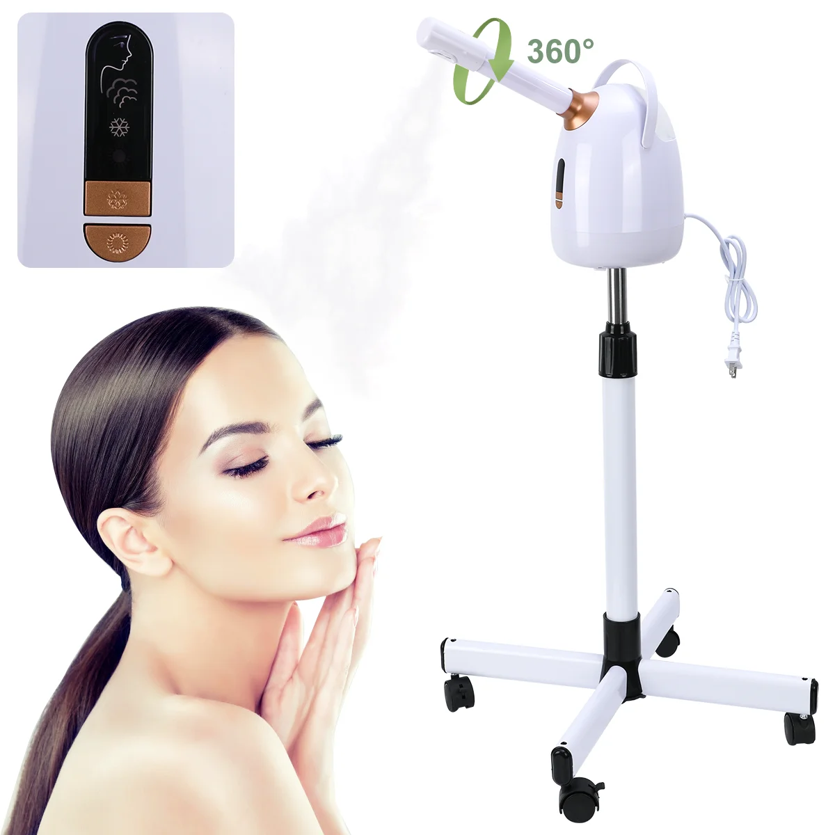 

Vaporizador Facial, Sauna Facial Profesional de Nano Iones, Rociador SPA Facial de Mano, para Hidratación Facial, Limpieza Profu