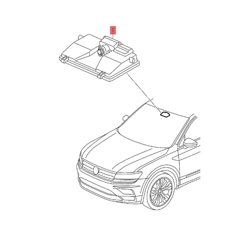 

1 шт. Автомобильная Передняя камера на лобовое стекло, камера для удержания полосы ABS 2Q0980653 для VW Multivan TAI T-Roc Atlas Jetta Arteon для A1 Q3