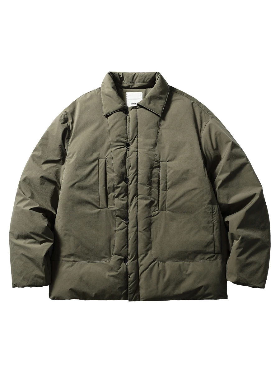 Macheda Japan fashion Men's Winter down Jacket Solid Thickened Cotton-Padded Coat Fashion Brand Retro Cotton-Pad...