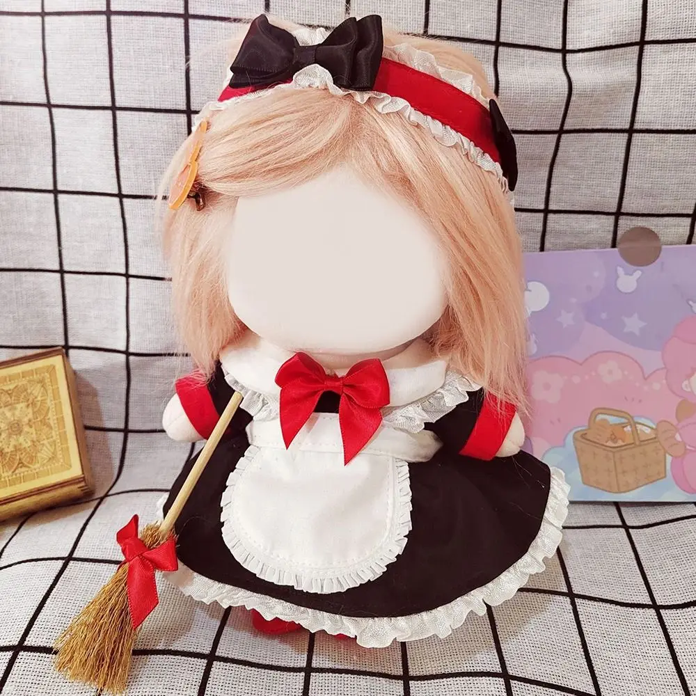 

Doll Clothes Lolita Style Maid Dress Suit 20CM Cotton Stuffed Idol Dolls Changing Dressing Game Toy Accessories Playing House