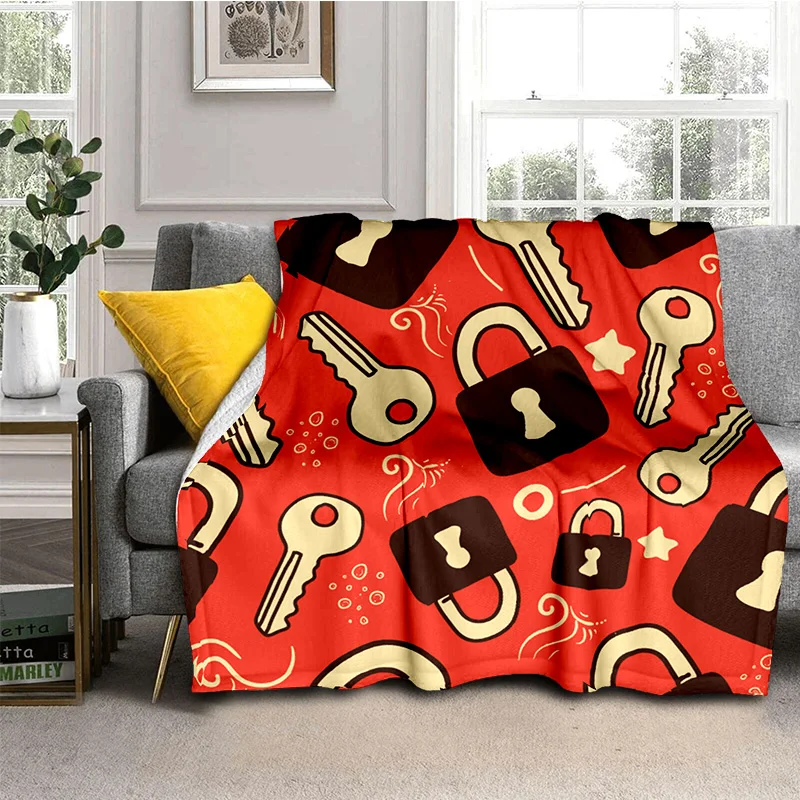 

Cartoon Anime Pattern Manta Sofa Bed Blanket Plaid Soft Warm Flannel Throw Noon Break Blankets Fans Gif Cover Soft