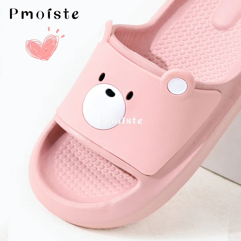 Women's Home Slippers Flat Cute Bear Summer Shoes for Woman Comfortable Cartoon Designer Slides Indoor EVA 2023 Slipper Non-slip
