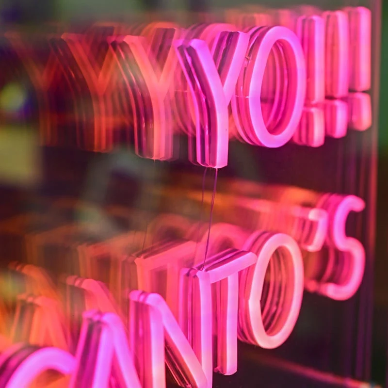 (Под заказ) неоновые зеркальные 3D Волшебные многоцветные тысячи светящихся букв