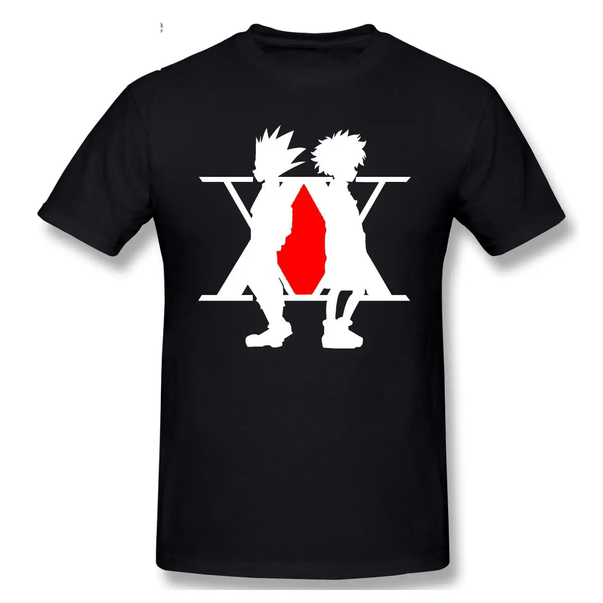Футболка Hunter X Gon Killua HXH Аниме Манга для мужчин и женщин серая белая футболка