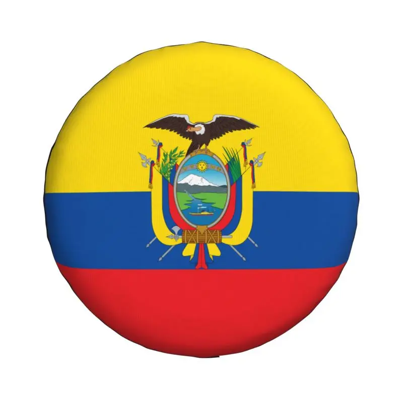 Чехол на запасное колесо с флагом Эквадора заказ для Toyota RAV4 Prado Jeep RV SUV Camper Ecuadorean