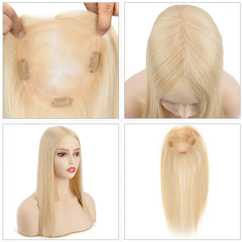 Тонкая моно с полимерным покрытием базовые волосы для женщин 5 5x6 дюймов