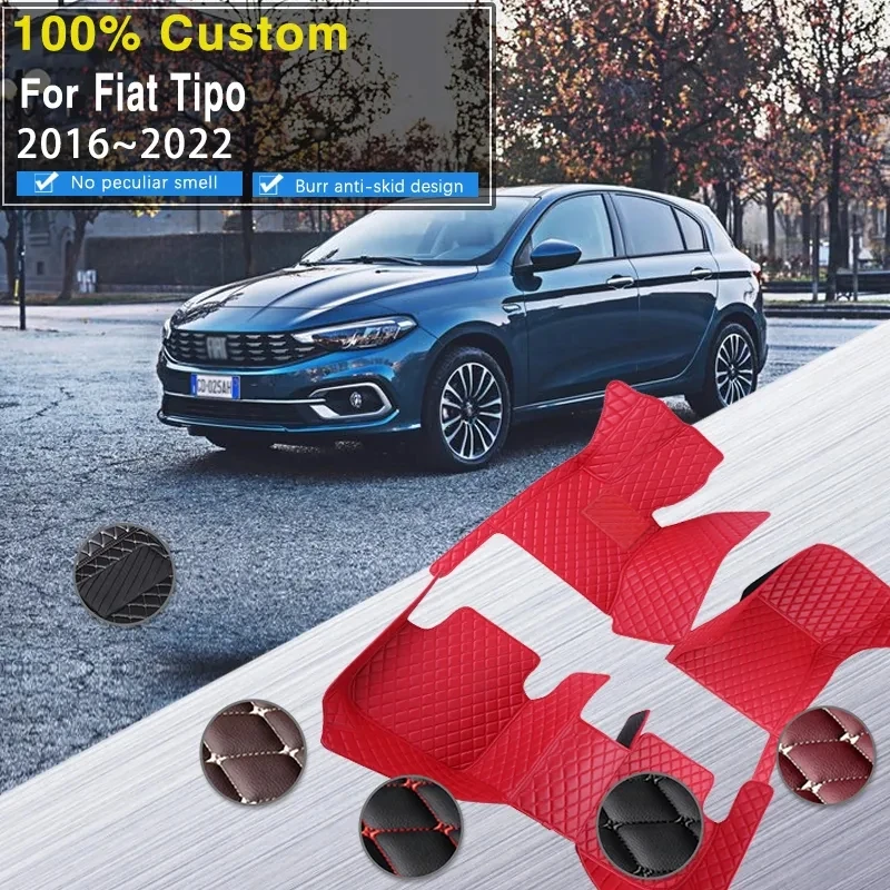 

Car Mat Floor For Fiat Tipo Egea 2016~2022 Leather Car Mats Fully Set Dywaniki Samochodowe Alfombras Para Autos Car Accessories