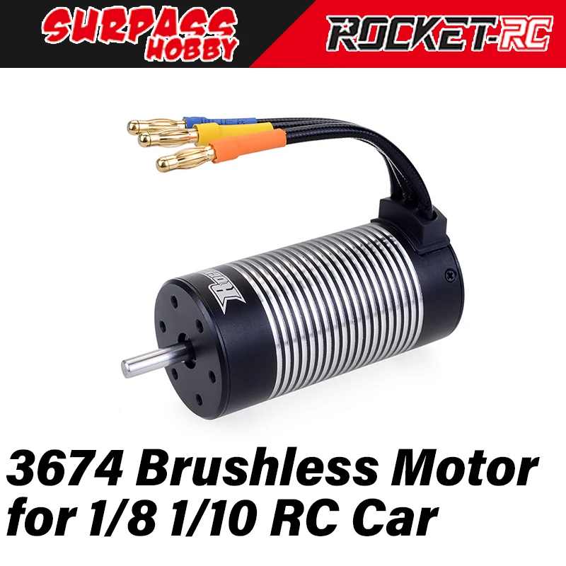 

Rocket 3674 Waterproof Brushless Motor 2250KV 1900KV 1580KV for 1/8 1/10 RC Car Drift Racing Truck Traxxas WLtoys Upgrade Part
