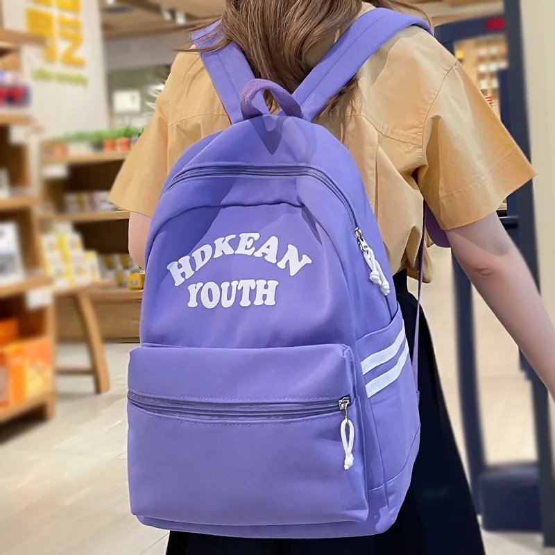 

Модная женская нейлоновая Фиолетовая Сумка для ноутбука, дорожный школьный ранец для девушек, Модный милый женский рюкзак для колледжа, крутой студенческий рюкзак