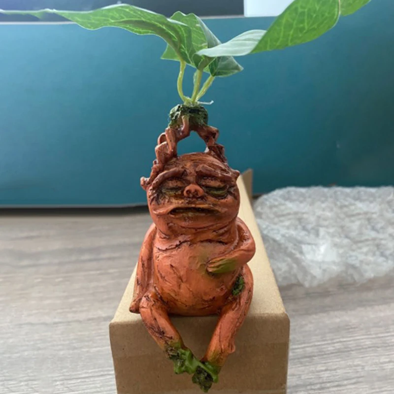 

Funny Mandrake Resin Statue Landscape Ornament Art Figurine Crafts for Outdoor Garden Grass Courtyard Decoration Props Gift