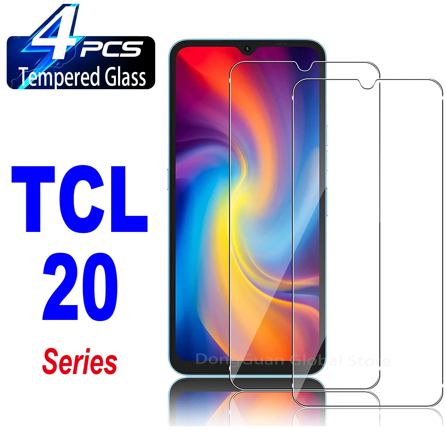 

2/4Pcs Tempered Glass For TCL 20 20Y 20E 20Pro 20R 20SE 20XE 20L+ 20L 20S 20B 5G Screen Protector Glass Film