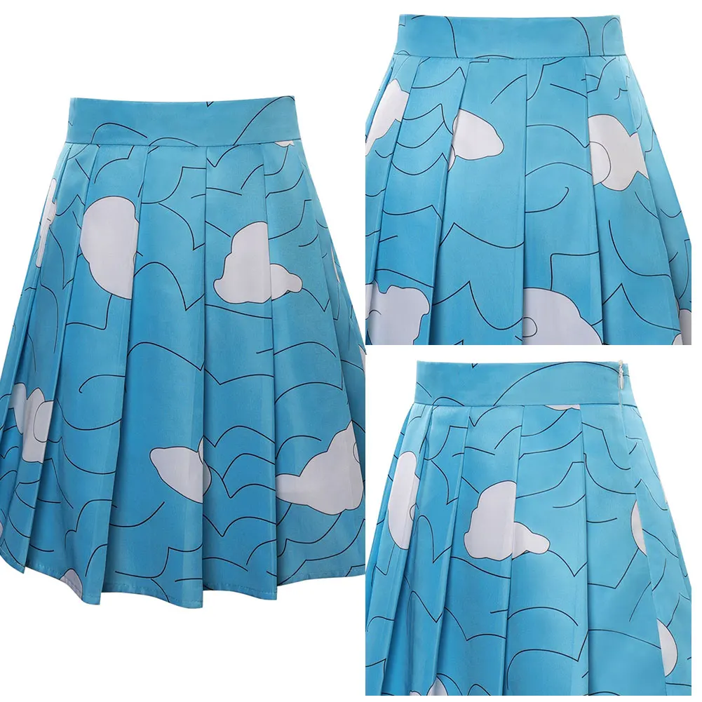 

Demon Slayer Urokodaki Sakonji Cosplay Costume Pleated Skirt Halloween Carnival Suit