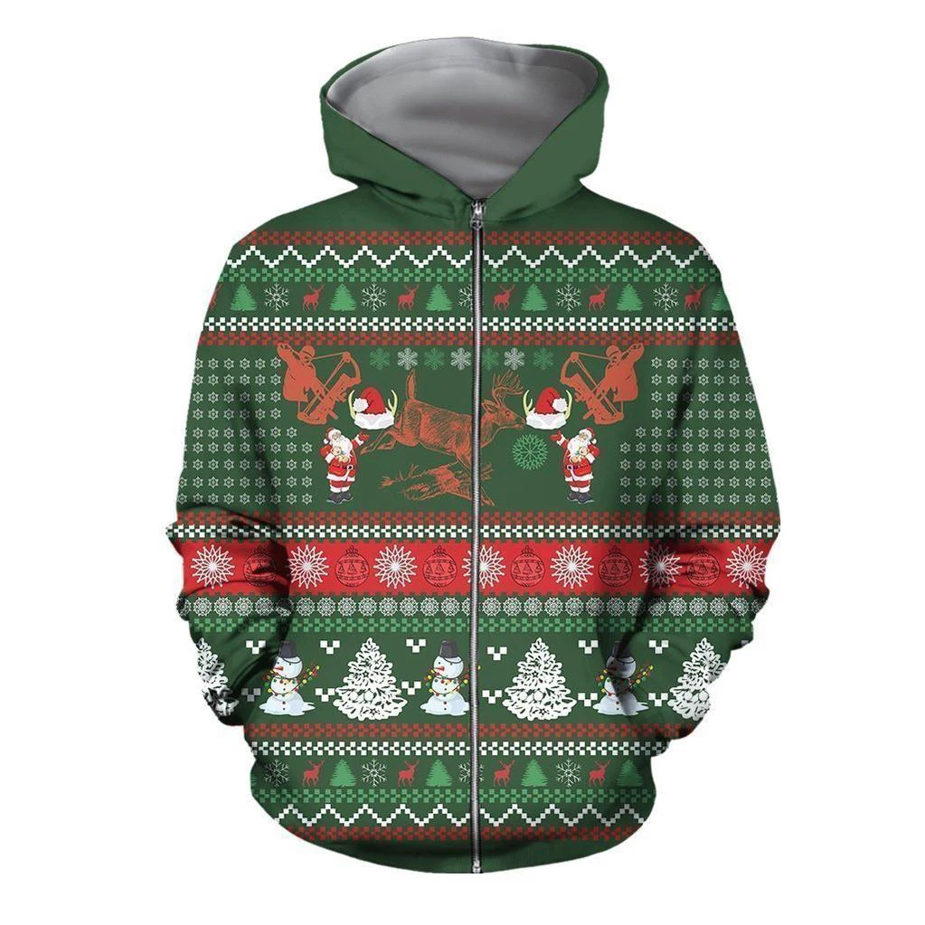 

2021 New Christmas Essential Hoodie Zipper Knit Pattern Men 3D Printing Casual Unisex Sweater Harajuku Pullover Sportswear-53