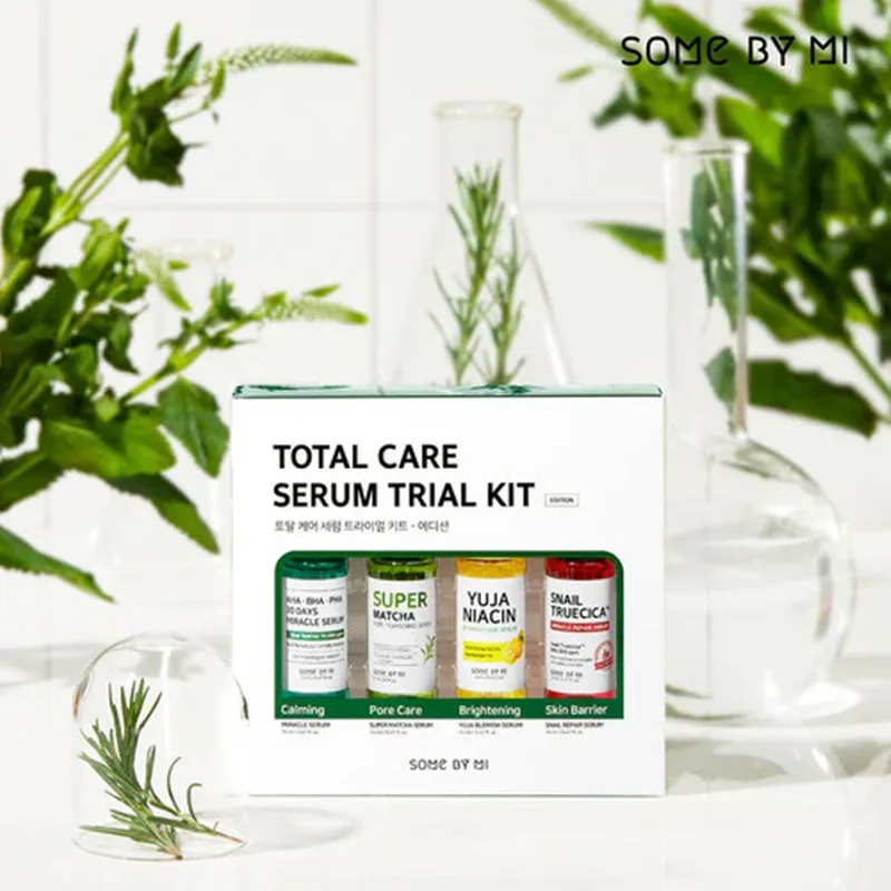 Фото SOME BY MI Total Care Serum Пробный набор (14 мл*4) Somebymi Укрепляющая увлажняющая маска для лица Уход за кожей лица №3