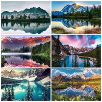 cross stitch kits diy landscape ecological cotton thread 14ct unprinted embroidery needlework home decoration water