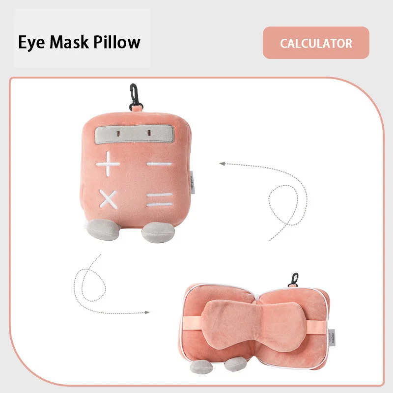 

Новая мультяшная маска для глаз на заказ, дорожная подушка 2 в 1, портативная эластичная веревка на молнии