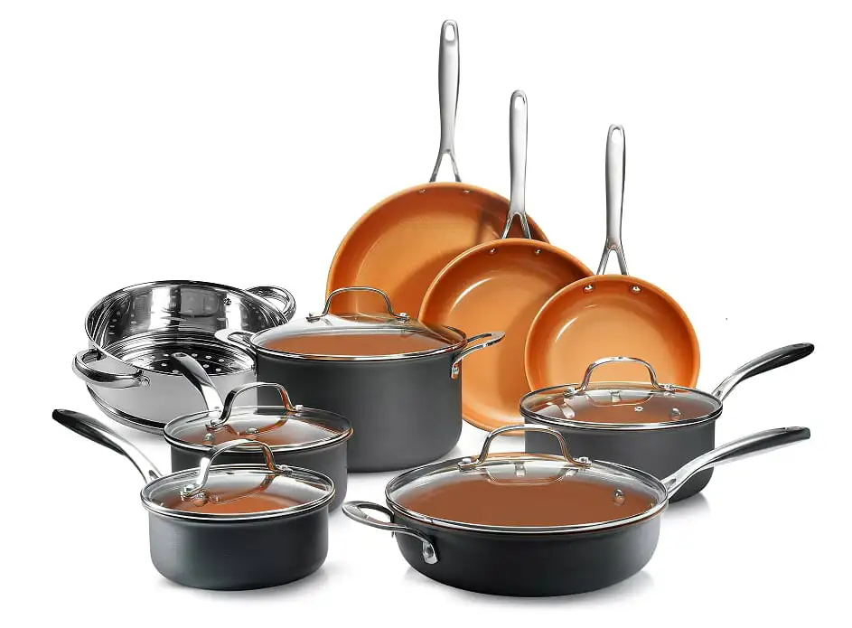 

Hard Anodized Pots and Pans 14 Piece Cookware Set