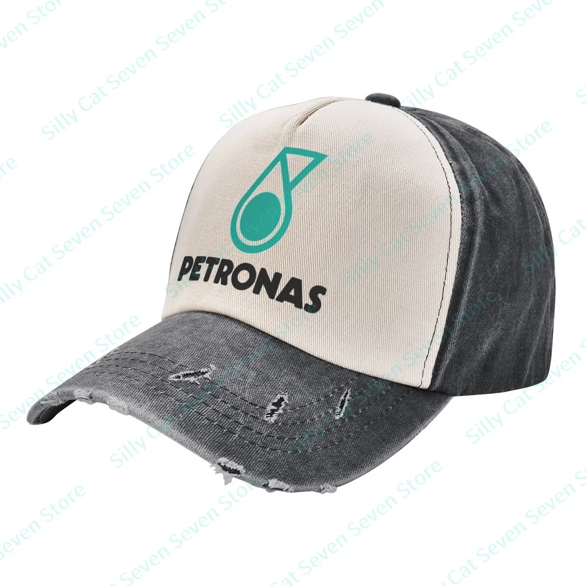 

Fashion Petronas cowboy Baseball Cap Men Women Vintage adjustable Mixed color stitching Baseball Cap Washed Dad Hat
