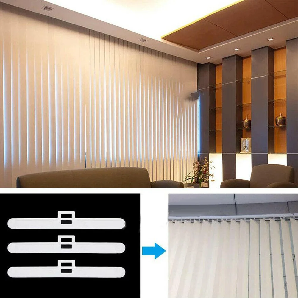 

30PCS 89MM Vertical Top Blind Hangers Slats Header Blade Curtain Accessories Hanger Double Hole For Home Bedroom Office Curtains