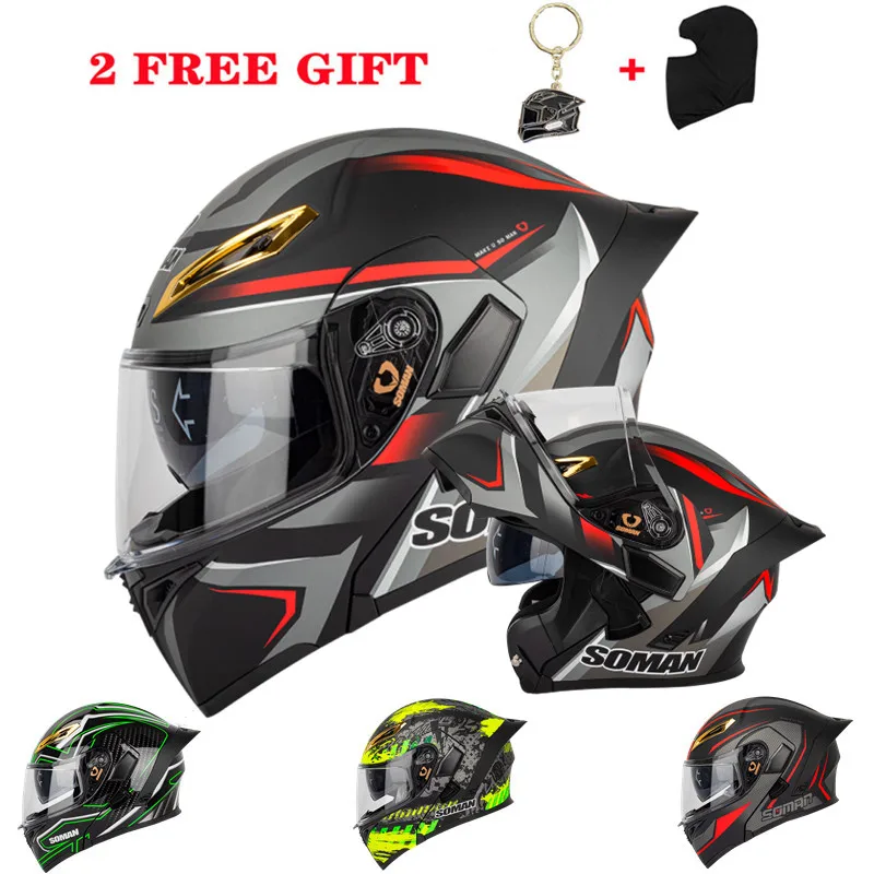 Мотоциклетный модульный откидной шлем для езды на мотоцикле ECE DOT с открытым