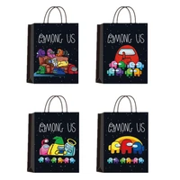 4pcslot among us bags game theme gift bag candy paper bag birthday anniversaire party decor kids toy among decoration supplies