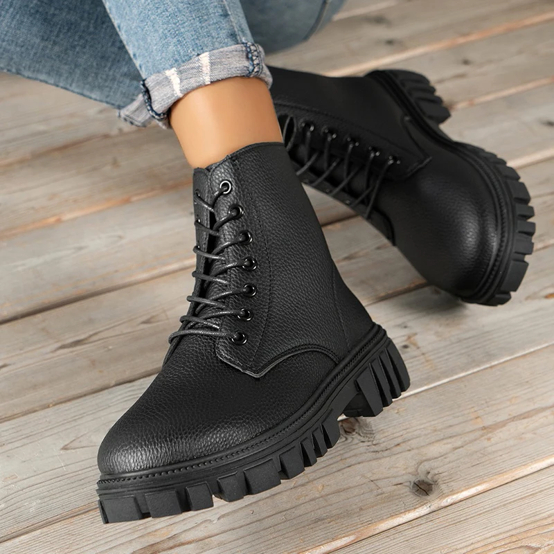 

Женские зимние ботильоны 2022, новые Брендовые спортивные ботинки челси на плоской подошве, повседневные мотоциклетные ботинки на платформе ...