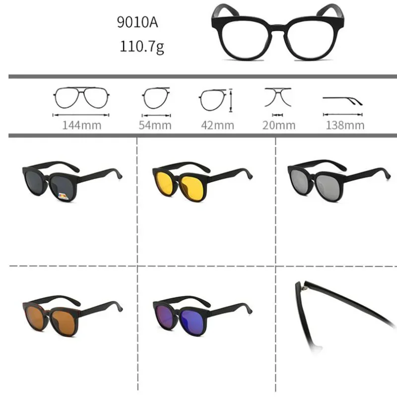 Очки солнцезащитные магнитные с оправой TR90 0 -1-1 5-2 -3 -4 -5 -6