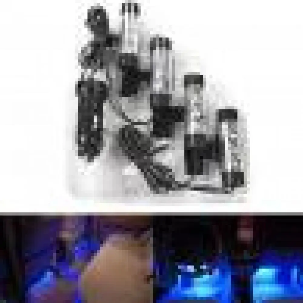 

4 x 3LEDs 4 in 1 Car Charge 12V Blue Interior Decorative Light Lamp