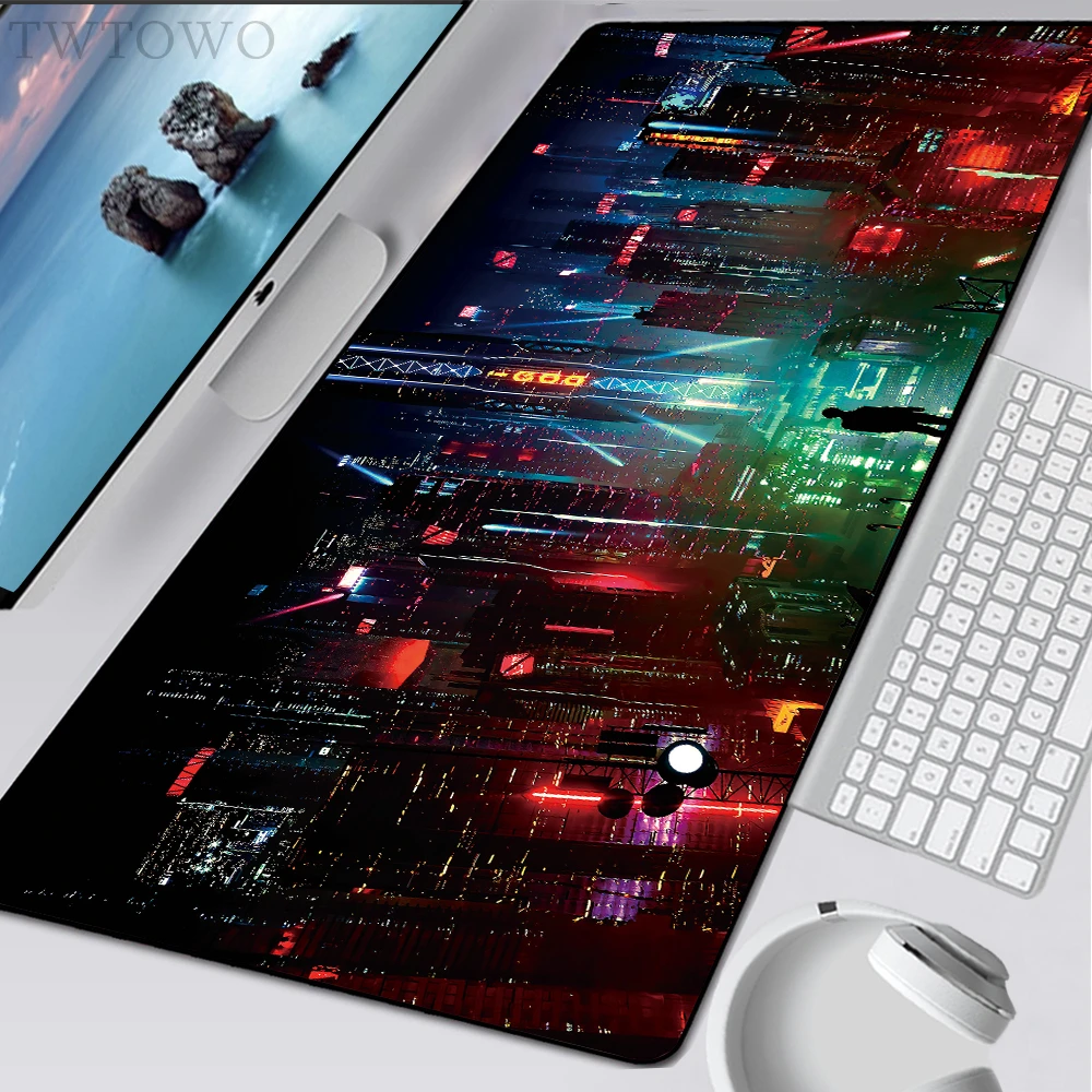 

Mouse Pad Gamer Large Computer Custom MousePads keyboard pad City Night View Soft Gamer Natural Rubber Carpet Table Mat Mice Pad