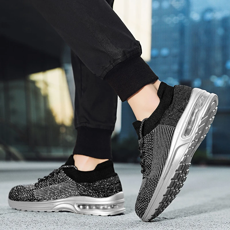 Men Fashion Sneakers Breathable Mesh Walking Shoes Comfortable Flats Outdoor Sport Cushioning Footwear кроссовки мужские