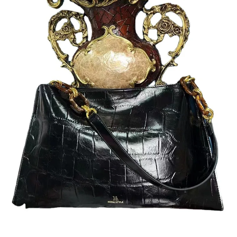 Luxury Stone Pattern Women's Bag Leather Handbag 2023 New High-capacity Commuting Fashion Wallet Single-shoulder Satchels Sac