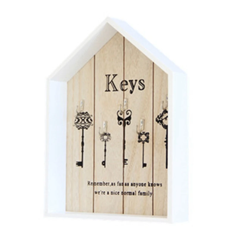 

Деревянное украшение для входной стены, коробка для хранения ключей, настенная подвесная креативная домашняя Скандинавская настенная коро...
