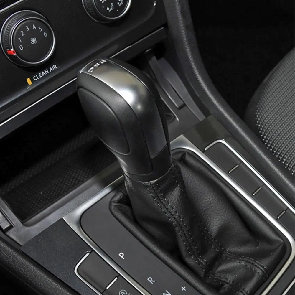 

Black Leather Gear Shift Knob Side Cover With Shiny & Matte DSG For VW Golf 6 7 R G TI For Passat B7 B8 CC R20 For Jetta ForMK6