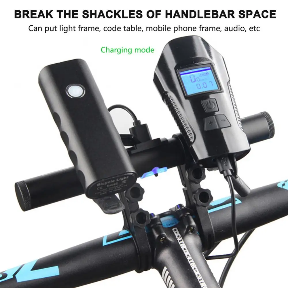

Universal Bike Handlebar Extender Extension Bracket USB Charging Power Bank Aluminum Alloy MTB Bicycle Headlight Holder Rack New
