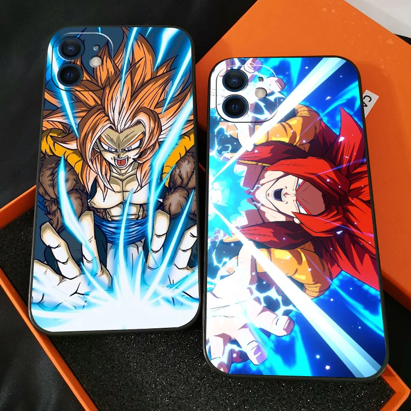 

Japanese Anime Dragon Ball Phone Case For Funda iPhone 13 12 11 Pro Max 13 12 Mini X XR XS Max 6 6s 7 8 Plus Black Soft Back