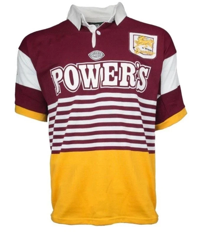 

1992/1993 BRISBANE BRONCOS RETRO RUGBY JERSEY size S-M-L-XL-XXL-3XL-4XL-5XL