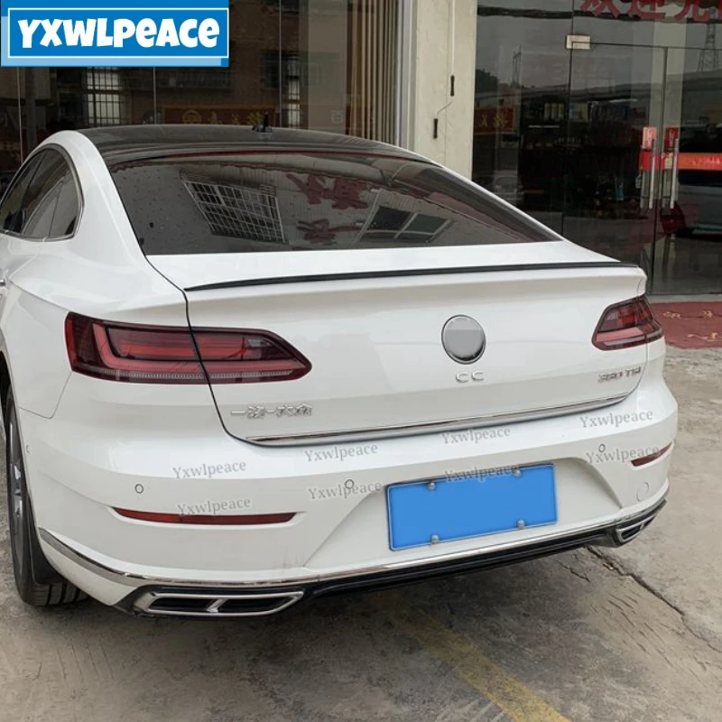 

For Volkswagen VW Arteon CC 2019 2020 2021 High Quality ABS Plastic Car Tail Wing Trim Primer Color Rear Trunk Spoiler