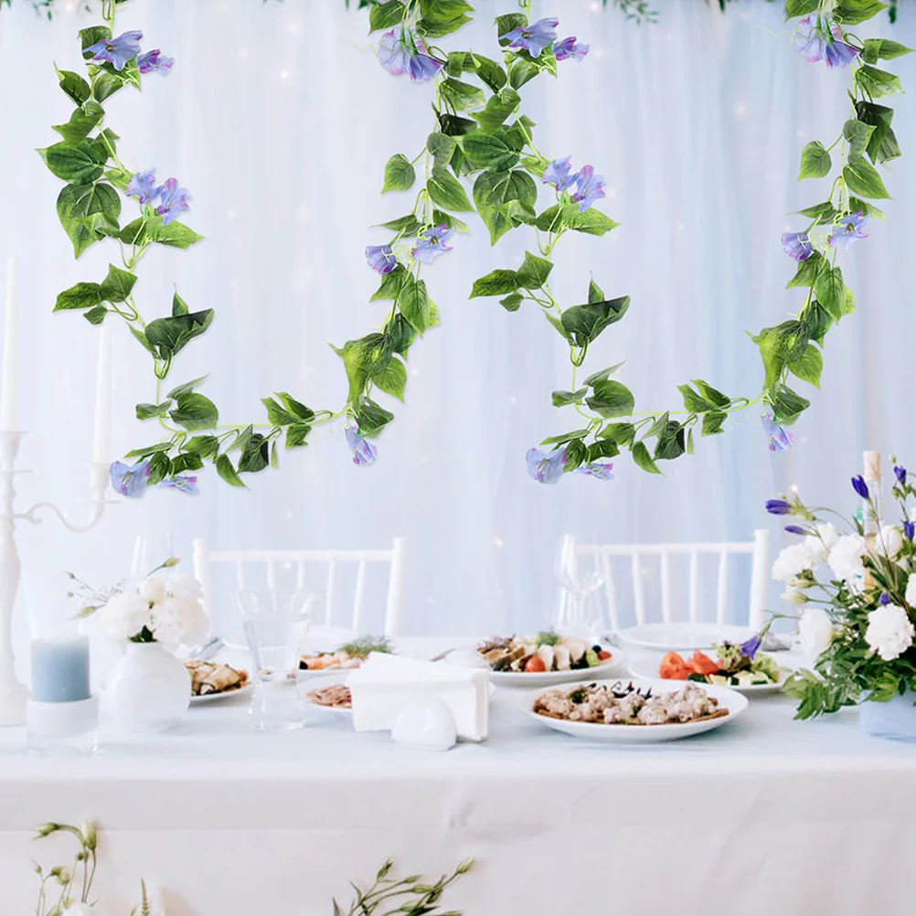 

2 Pcs Wreath Accessory Home Decor Fake Flower Vine Garlands Hanging Wedding Decoration Artificial