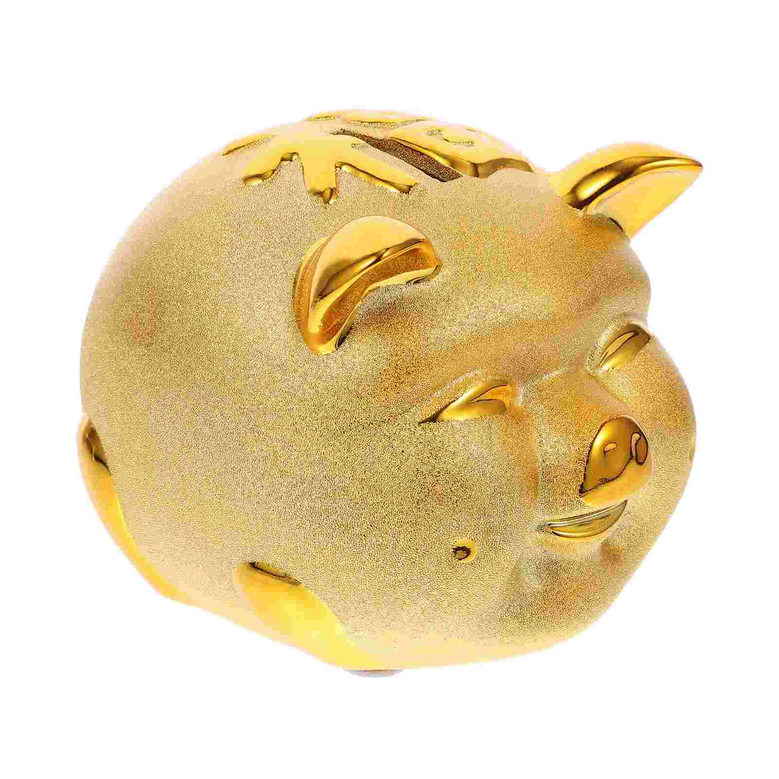 

Bank Piggy Box Moneyforstorage Kids Resin Saving Cash Animal Sotrage Shaped Statuecontainer Staorage Gold Giant Ceramic Adult
